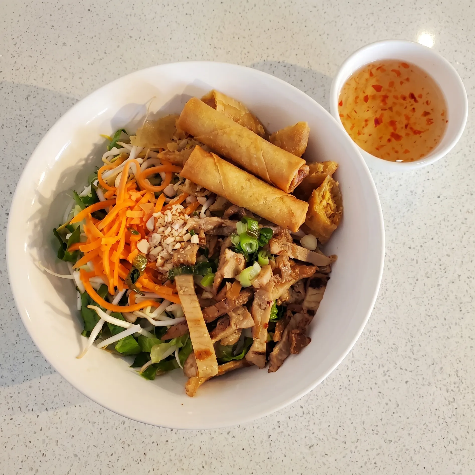 Vermicelli bowl Bún at BINH Vietnamese Restaurant in Skyview Ranch, Calgary NE